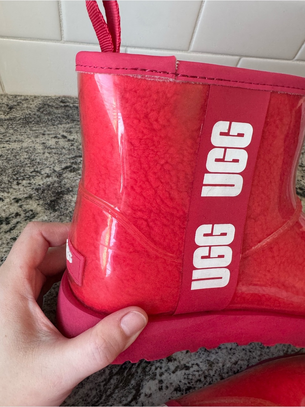 UGG Classic Clear Mini Boots in “Samba Red” (Fuschia Pink). Size 8. VGUC. - Picture 4 of 7